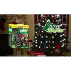 MANTELLO LUMINOSO ADDOBBI PER ALBERO DI NATALE 64 LAMPADINE LED CON TELECOMANDO