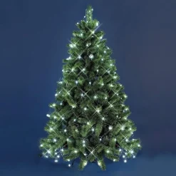 MANTELLO RETE 240 LED PER ALBERO DI NATALE LUCI LUCE BIANCO FREDDO 2,10 METRI