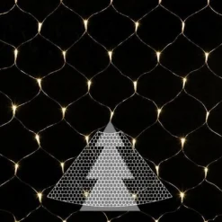 MANTELLO RETE 240 LED PER ALBERO DI NATALE LUCI LUCE BIANCO FREDDO 2,10 METRI