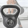 MANUBRIO KETTLEBELL DA 10 KG PESO CON MANIGLIA GINNASTICA FITNESS ERGONOMICO