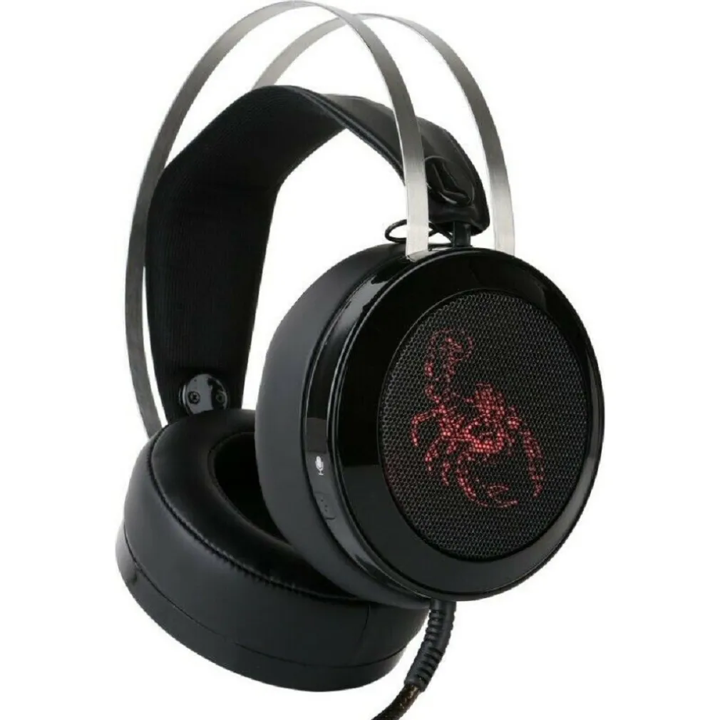 MARVO HG9019 CUFFIE GAMING SCORPION USB AURICOLARE CON MICROFONO PC PS4 XBOX CUFFIA