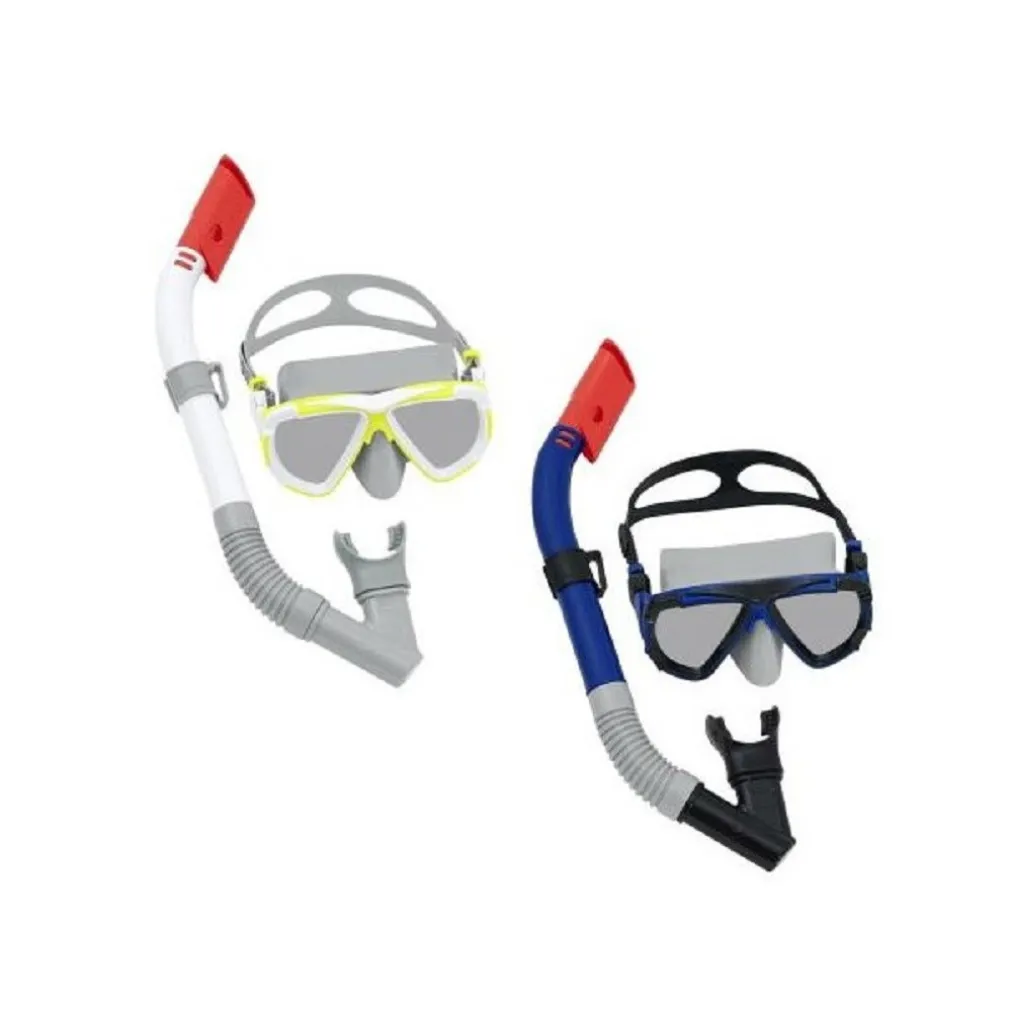 MASCHERA + BOCCAGLIO SUB ADULTO SET SNORKELING DIVE MIRA 14+ ANNI 2 COLORI 24053
