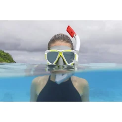MASCHERA + BOCCAGLIO SUB ADULTO SET SNORKELING DIVE MIRA 14+ ANNI 2 COLORI 24053