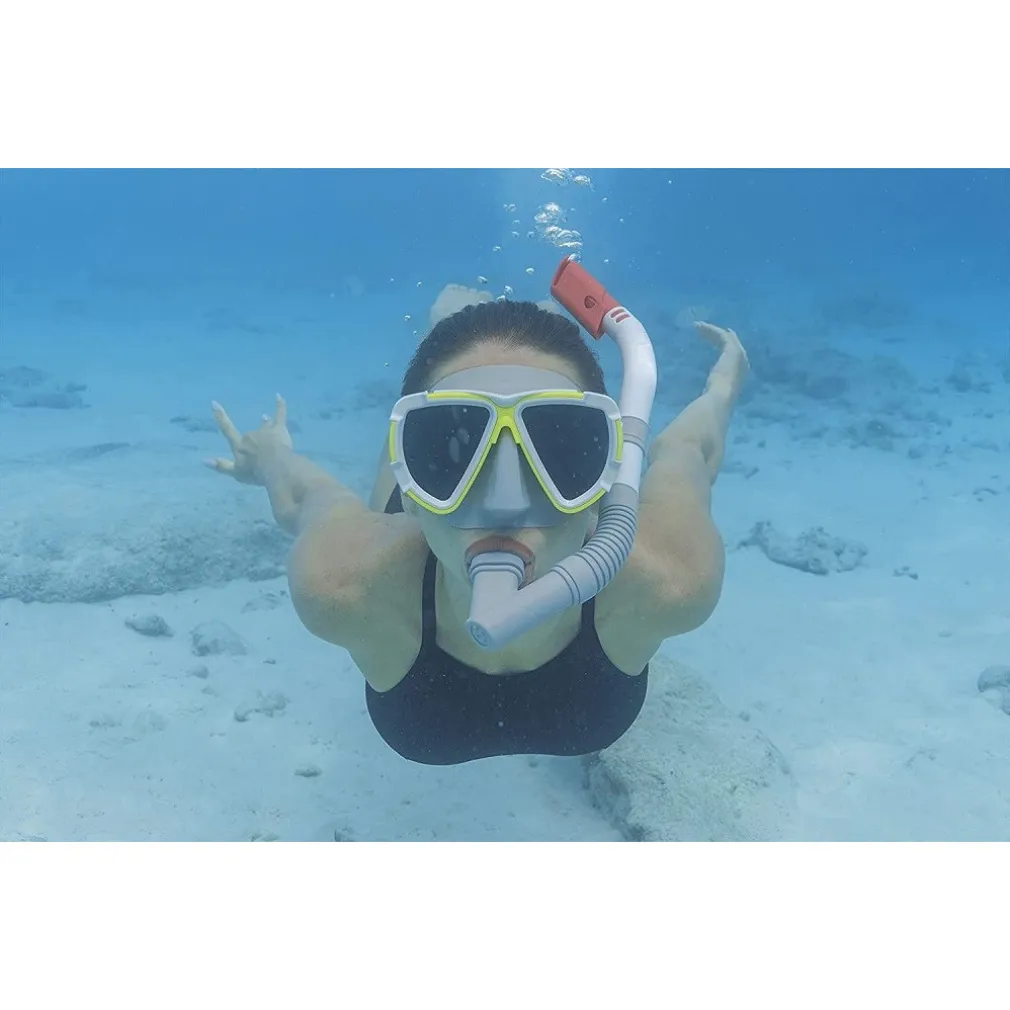MASCHERA + BOCCAGLIO SUB ADULTO SET SNORKELING DIVE MIRA 14+ ANNI 2 COLORI 24053