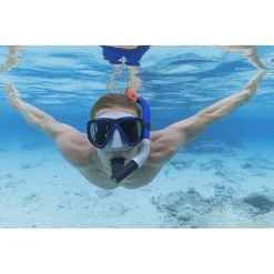 MASCHERA + BOCCAGLIO SUB ADULTO SET SNORKELING DIVE MIRA 14+ ANNI 2 COLORI 24053