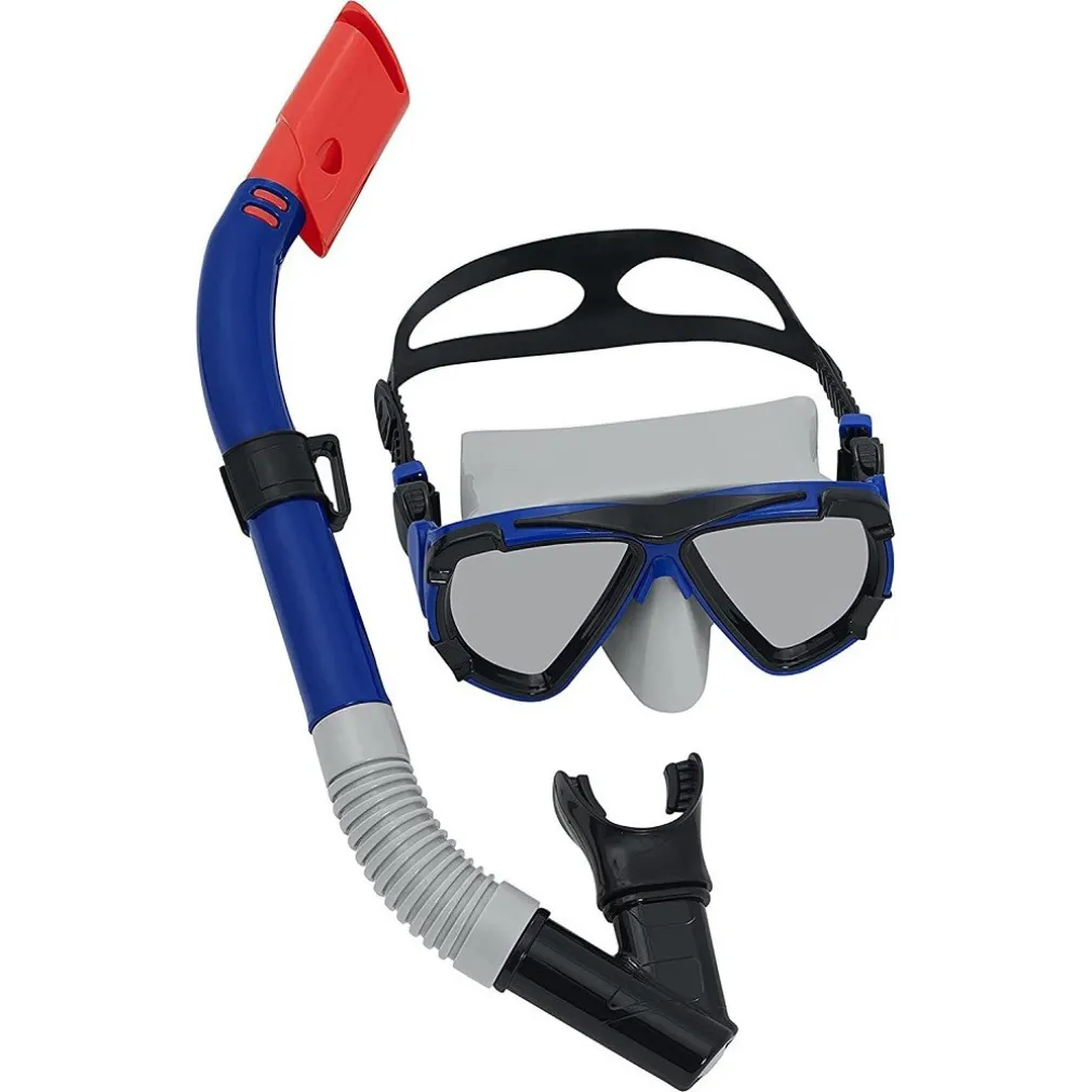 MASCHERA + BOCCAGLIO SUB ADULTO SET SNORKELING DIVE MIRA 14+ ANNI 2 COLORI 24053