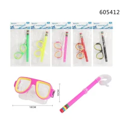 MASCHERA CON BOCCAGLIO MARE NUOTO PISCINA ESTATE SUB 16X10CM COLORI VARI 605412