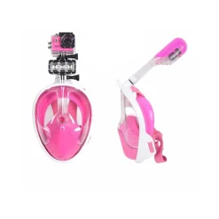 MASCHERA DA IMMERSIONE SUBACQUEA SNORKELING BOCCAGLIO FULL FACE CON VISIONE 180°