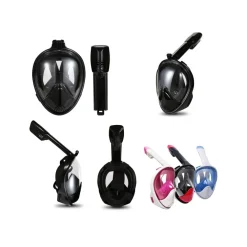 MASCHERA DA IMMERSIONE SUBACQUEA SNORKELING BOCCAGLIO FULL FACE CON VISIONE 180°