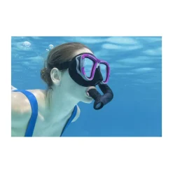 MASCHERA DA SUB MOD. INSPIRA PRO SNORKEL CON RESPIRATORE COLORI ASSORTITI 24021