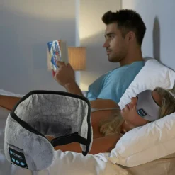 MASCHERA NOTTE COPRI OCCHI PER DORMIRE DA VIAGGIO CON CUFFIE BLUETOOTH Q-YZ1