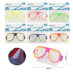 MASCHERA NUOTO IMMERSIONI MARE PISCINA ESTATE BAMBINI 16X10CM VARI COLORI 605411