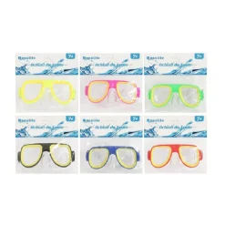 MASCHERA NUOTO IMMERSIONI MARE PISCINA ESTATE BAMBINI 16X10CM VARI COLORI 605411