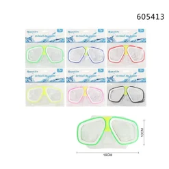 MASCHERA NUOTO PISCINA MARE ESTATE SPORT IMMERSIONI 16X10 CM VARI COLORI 605413