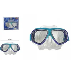 MASCHERA PER IMMERSIONI SUBACQUEE SNORKELING SUB MARE PISCINA COLORE BLU AZZURRO