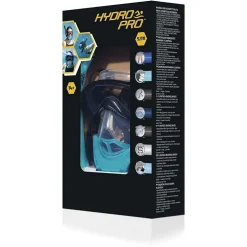 MASCHERA S/M CON 2 BOCCAGLI DA SNORKELING SUB PER MARE PISCINA HYDRO-PRO 24060