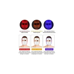 MASCHERA VISO FOTOTERAPIA SPETTRO BELLEZZA ACNE PELLE ANTI RUGHE RADIOFREQUENZA