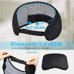 MASCHERINA OCCHI PER DORMIRE CON CUFFIE WIRELESS INTEGRATE BLUETOOTH 5.0 MORBIDA