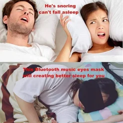 MASCHERINA OCCHI PER DORMIRE CON CUFFIE WIRELESS INTEGRATE BLUETOOTH 5.0 MORBIDA