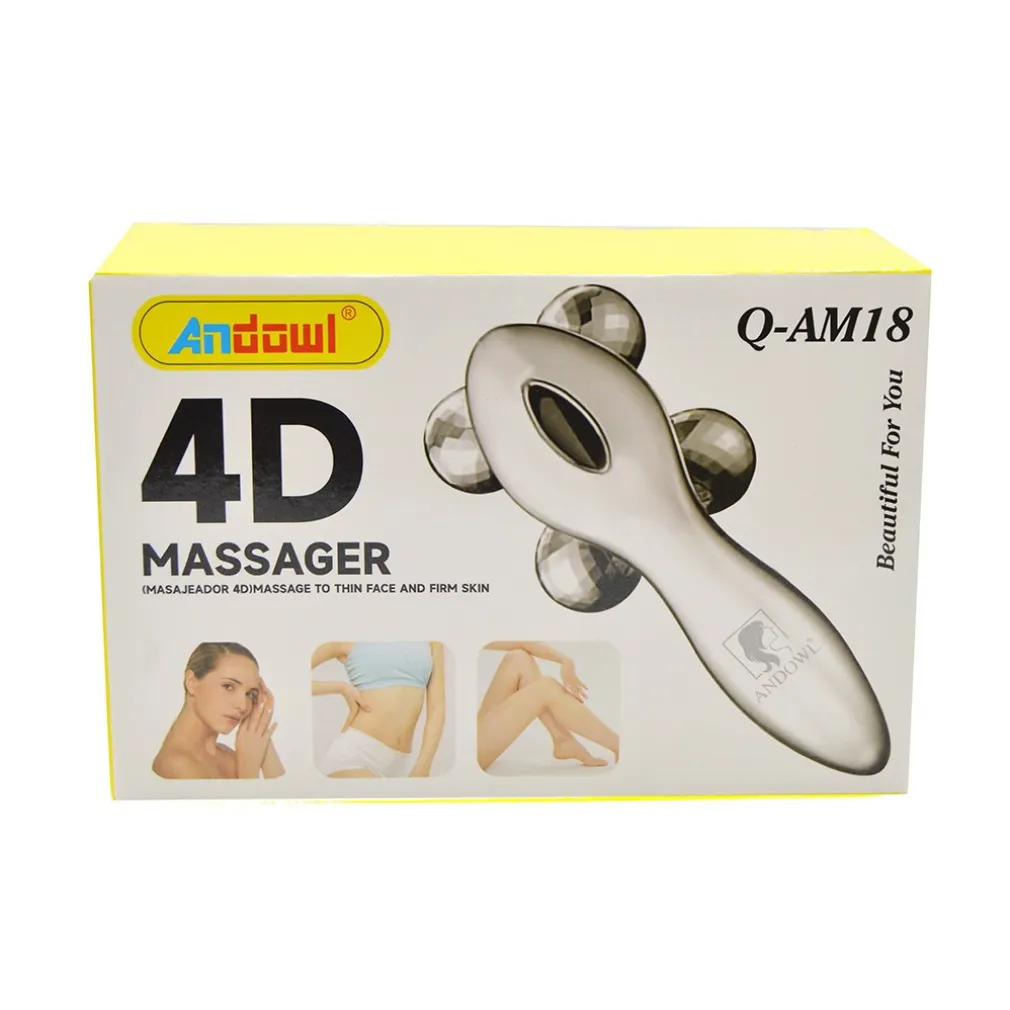 MASSAGGIATORE 4D MASSAGGIO 4 RULLI GIREVOLI A 360° PER CURA PELLE CORPO Q-AM18