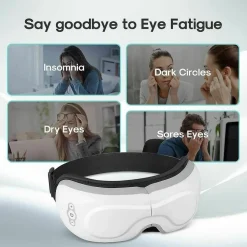 MASSAGGIATORE OCCHI RICARICABILE MASSAGGIO VIBRANTE COMPRESSIONE ARIA CALDA