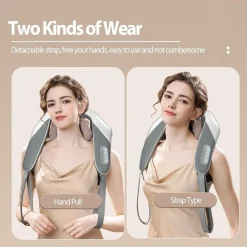 MASSAGGIATORE PER COLLO SCHIENA SPALLE GAMBE CALORE MASSAGGIANTE RICARICABILE 5D