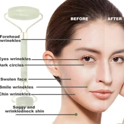 MASSAGGIATORE RULLO DOPPIO PER VISO FACCIA COLLO PELLE RIDUCI RUGHE ANTIETà