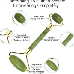 MASSAGGIATORE RULLO DOPPIO PER VISO FACCIA COLLO PELLE RIDUCI RUGHE ANTIETà
