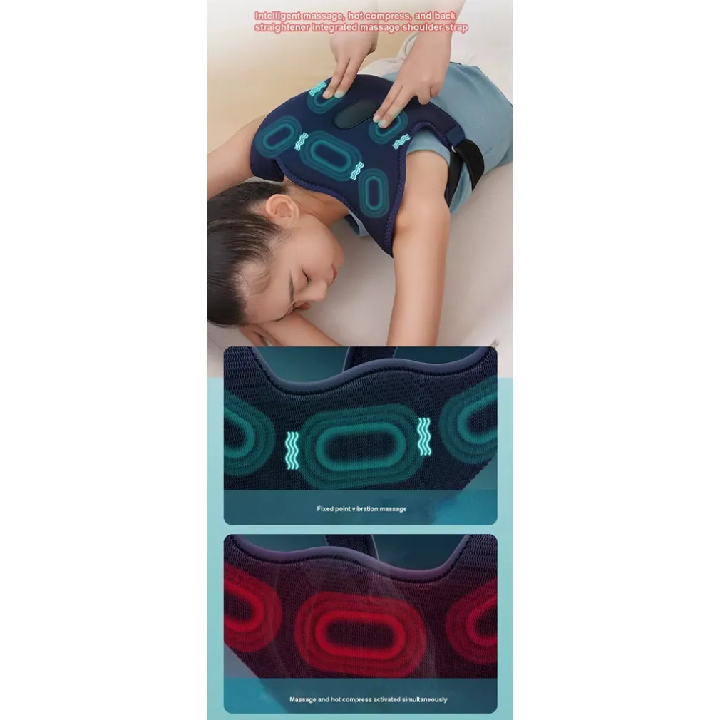 MASSAGGIATORE WIRELESS RISCALDANTE PER SCHIENA SPALLE 3 LIVELLI SOLLIEVO DOLORE