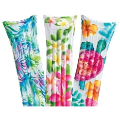 MATERASSINO AD ARIA GONFIABILE GALLEGGIANTE FANTASIA FLORALE TROPICALE 183X69CM 019961