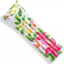 MATERASSINO AD ARIA GONFIABILE GALLEGGIANTE FANTASIA FLORALE TROPICALE 183X69CM 019961