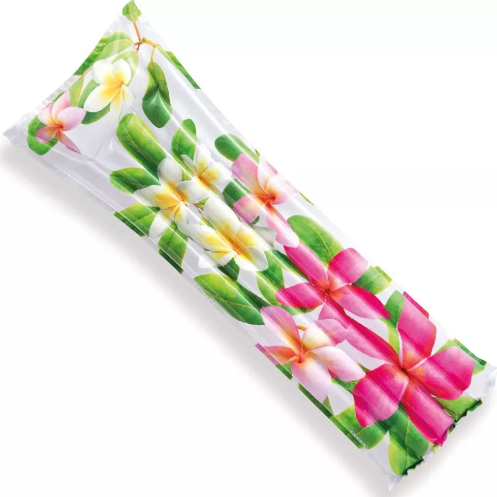 MATERASSINO AD ARIA GONFIABILE GALLEGGIANTE FANTASIA FLORALE TROPICALE 183X69CM 019961