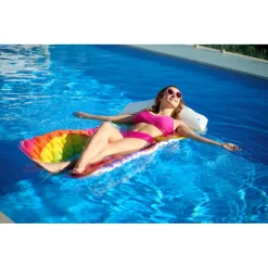 MATERASSINO ARROTOLABILE FASHION RAINBOW DREAMS ARCOBALENO CON CUSCINO FORMA NUVOLA 44107