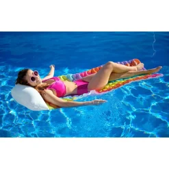 MATERASSINO ARROTOLABILE FASHION RAINBOW DREAMS ARCOBALENO CON CUSCINO FORMA NUVOLA 44107