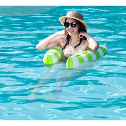 MATERASSINO GALLEGGIANTE AMACA GONFIABILE PER PISCINA SPIAGGIA MARE 130X70CM 618441