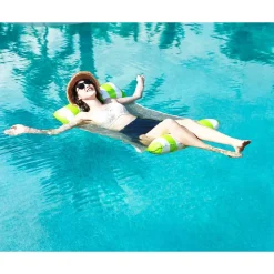 MATERASSINO GALLEGGIANTE AMACA GONFIABILE PER PISCINA SPIAGGIA MARE 130X70CM 618441