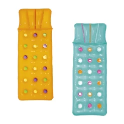 MATERASSINO GONFIABILE 18 BUCHI FASHION MARE PISCINA TRAPARENTE COLORATO 188X71CM 019951