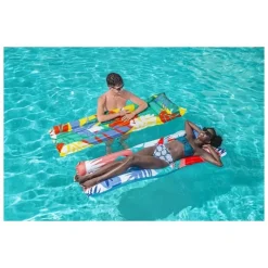 MATERASSINO GONFIABILE AIR MAT MULTICOLOR 2 TUBI 183 X 69 CM FANTASIE ASS. 44033