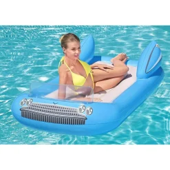 MATERASSINO GONFIABILE CONVERTIBILE A FORMA DI AUTO MARE PISCINA 190 X 128 CM