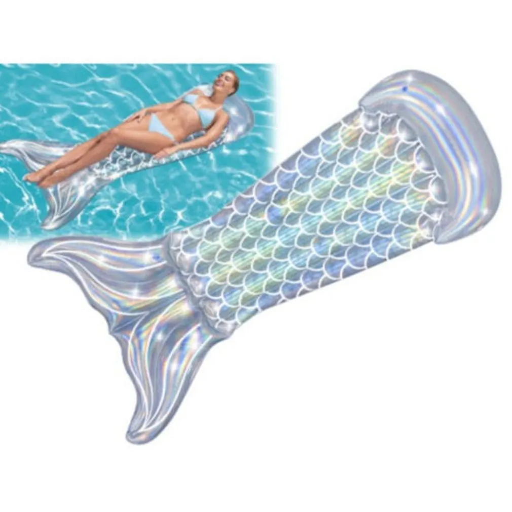 MATERASSINO GONFIABILE FASHION CODA A SIRENA IRIDESCENTE 193X101CM PISCINA 43413