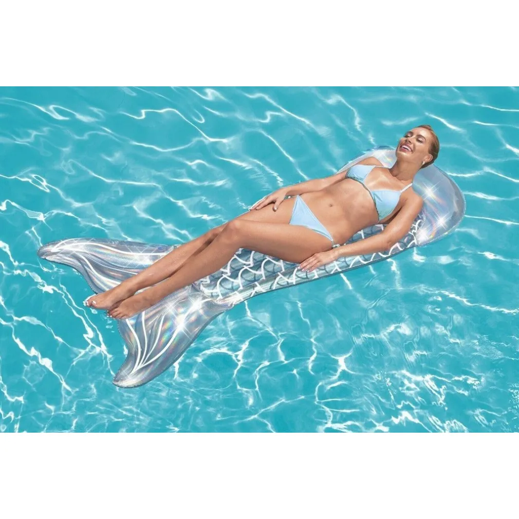 MATERASSINO GONFIABILE FASHION CODA A SIRENA IRIDESCENTE 193X101CM PISCINA 43413