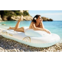 MATERASSINO GONFIABILE GALLEGGIANTE PISCINA 228X108CM PORTABIBITE MANIGLIE 43651