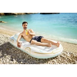 MATERASSINO GONFIABILE GALLEGGIANTE PISCINA 228X108CM PORTABIBITE MANIGLIE 43651