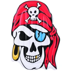 MATERASSINO GONFIABILE ISOLA GALLEGGIANTE A FORMA DI TESCHIO PIRATA 159X120CM 016146