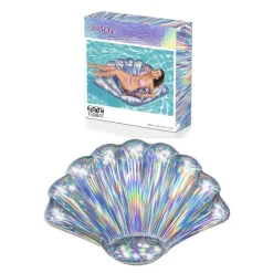 MATERASSINO GONFIABILE LOUNGE CONCHIGLIA IRIDESCENTE 185X114CM MARE PISCINA 43414