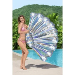 MATERASSINO GONFIABILE LOUNGE CONCHIGLIA IRIDESCENTE 185X114CM MARE PISCINA 43414