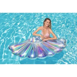 MATERASSINO GONFIABILE LOUNGE CONCHIGLIA IRIDESCENTE 185X114CM MARE PISCINA 43414