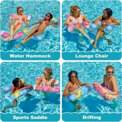 MATERASSINO GONFIABILE PER PISCINA MARE AMACA MATERASSO 130X70CM DESIGN TROPICALE 628528