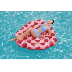 MATERASSINO GONFIABILE PROFUMATO LAMPONE 165X151CM MODA MARE ACQUA PISCINA 43396