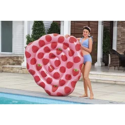MATERASSINO GONFIABILE PROFUMATO LAMPONE 165X151CM MODA MARE ACQUA PISCINA 43396